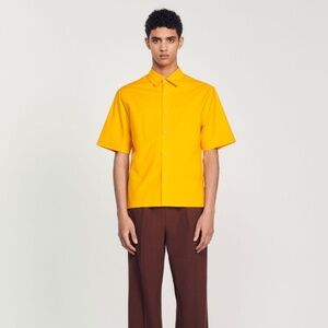 Sandro Paris oversized yellow shirt